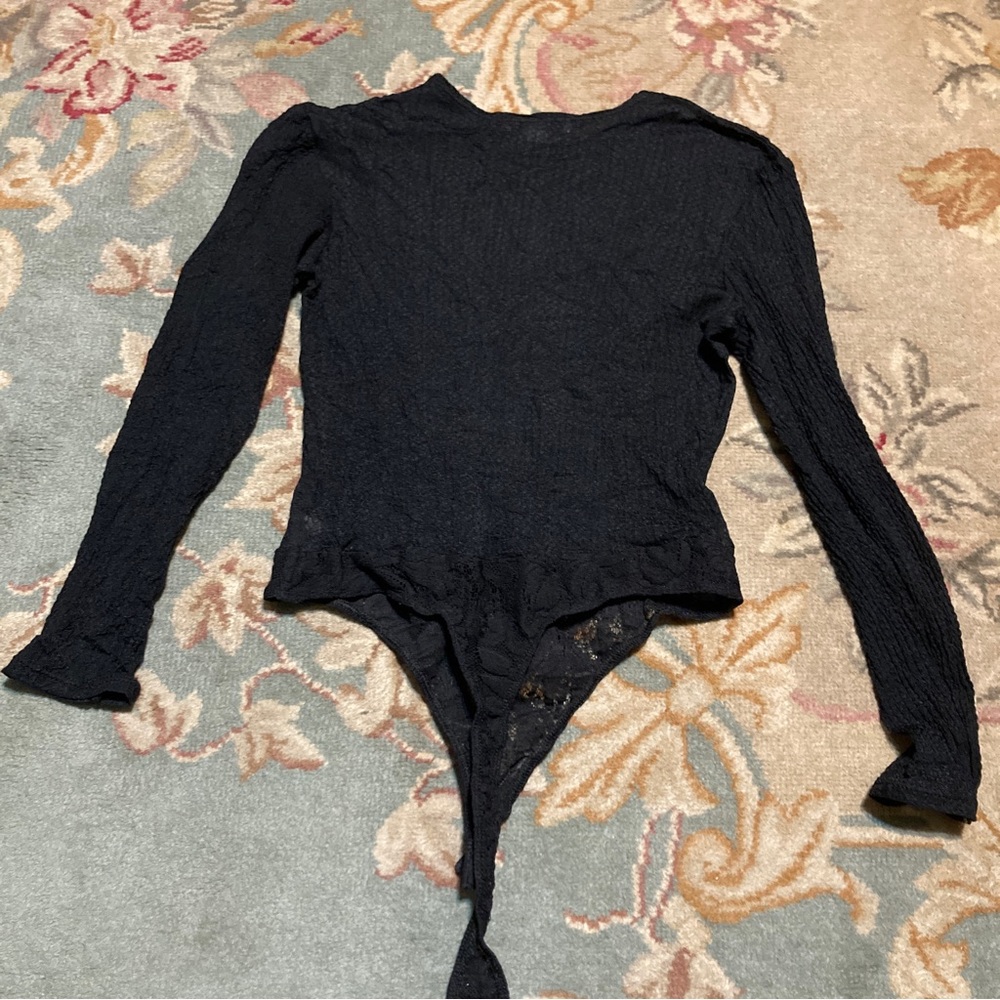 BeBe black Lacey bodysuit